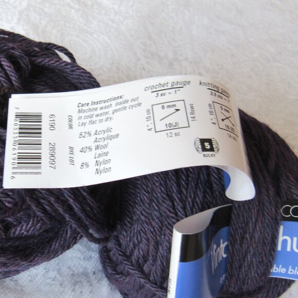 lot of 3 balls Berroco Vintage Chunky Yarn,100g each,40% wool,52% acrylic. - Picture 4 of 8